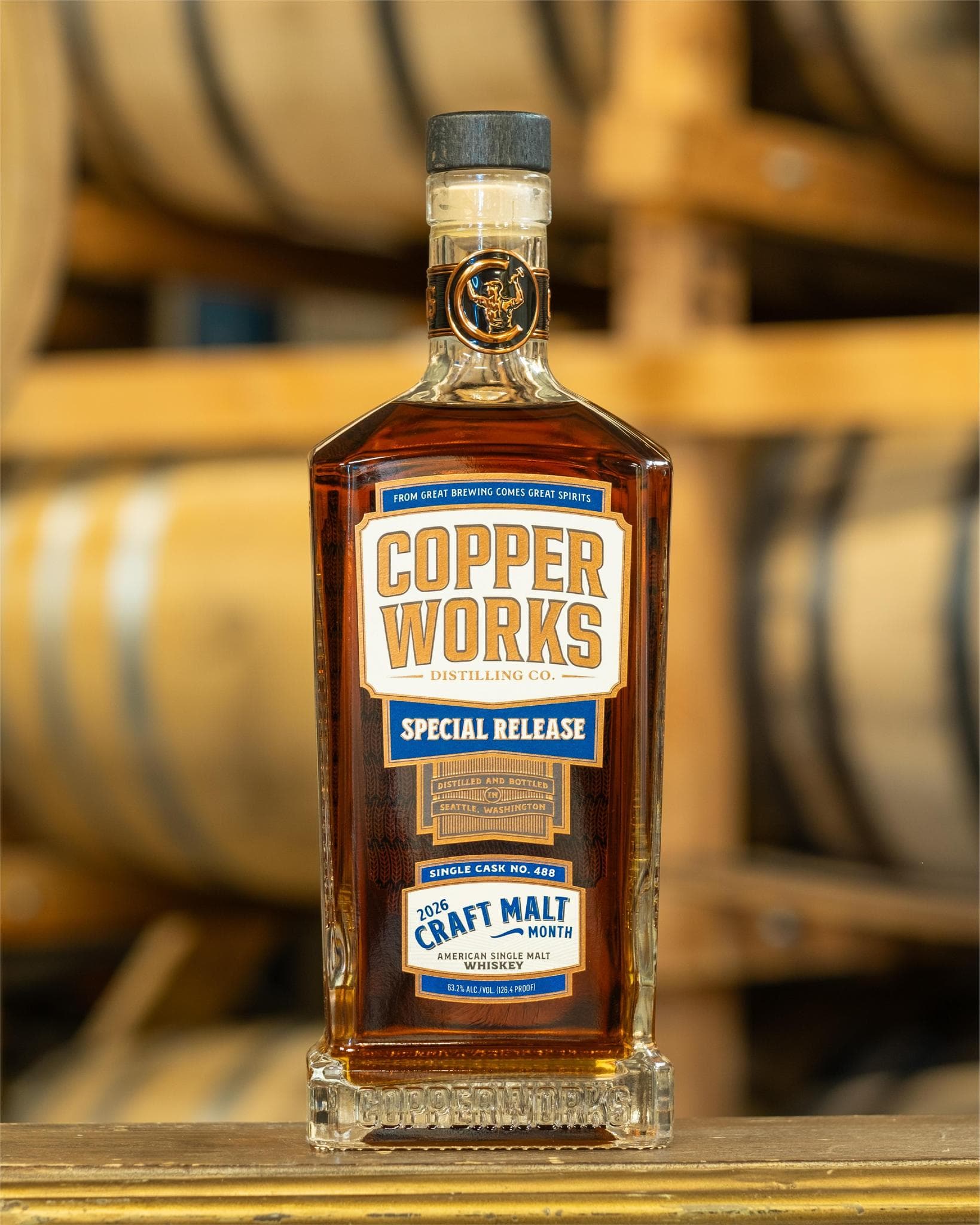 Copperworks Craft Malt Month 2026 American Single Malt Whiskey.